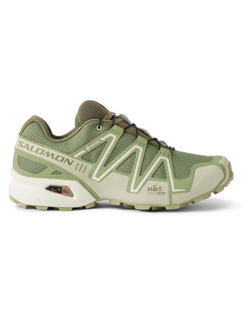Salomon Green Speedcross 3 Gtx Rubber-Trimmed Gore-Tex Mesh Sneakers for men