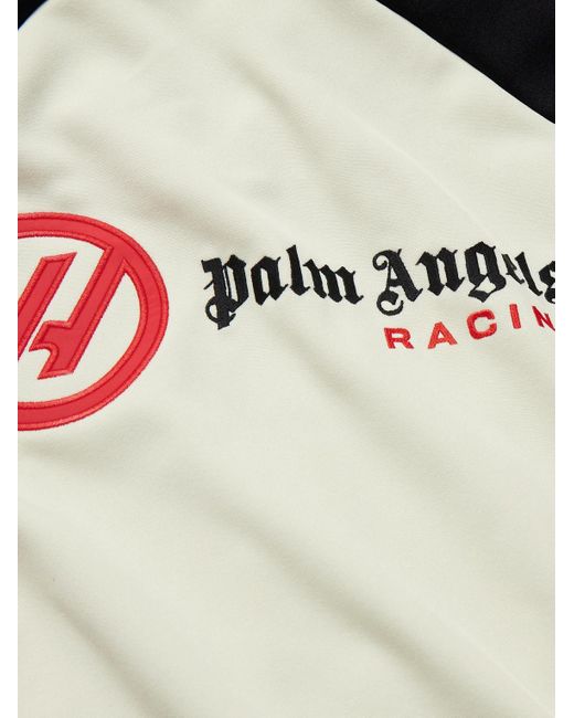 Haas F1 Giacca sportiva in jersey con logo ricamato di Palm Angels in Red da Uomo