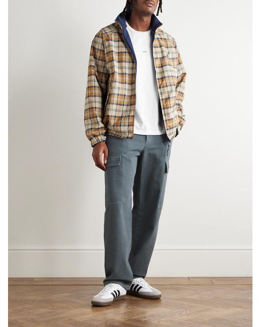 A.P.C. Blue Duncan Straight-Leg Organic Cotton-Twill Trousers for men