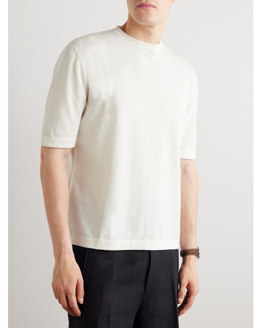Lardini White Cotton T-shirt for men