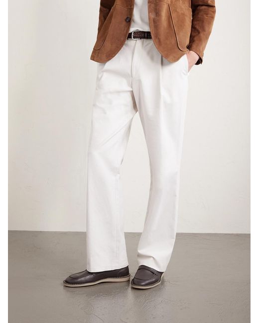 Dolce & Gabbana White Leather Penny Loafers for men