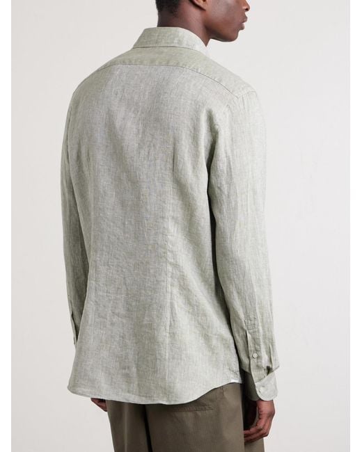 Slowear White Linen Shirt for men