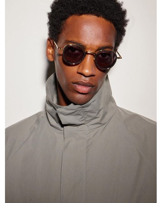 Jacques Marie Mage Metallic Dixon Round-frame Gold-tone Metal Sunglasses for men