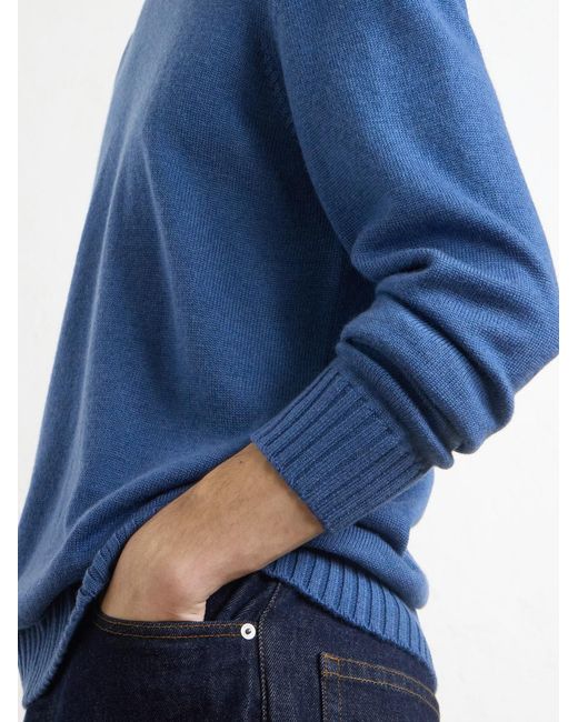 Piacenza 1733 Blue Virgin Wool Sweater for men