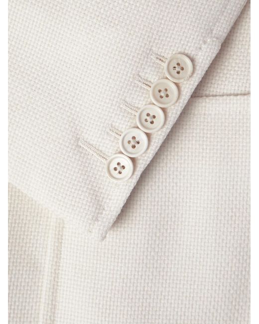 Tom Ford White Shelton Wool, Mohair, Silk And Linen-Blend Blazer for men