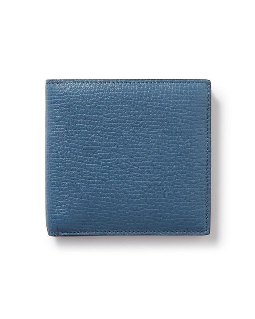 Smythson Blue Ludlow Full-grain Leather Wallet for men