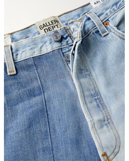 GALLERY DEPT. Blue Ken Slim-Fit Panelled Distressed Jeans for men