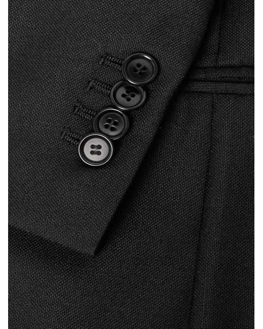 De Petrillo Black Napoli Virgin Wool Suit Jacket for men