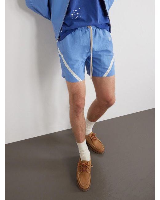 CHERRY LA Blue Logo-Printed Woven Straight-Leg Shorts for men