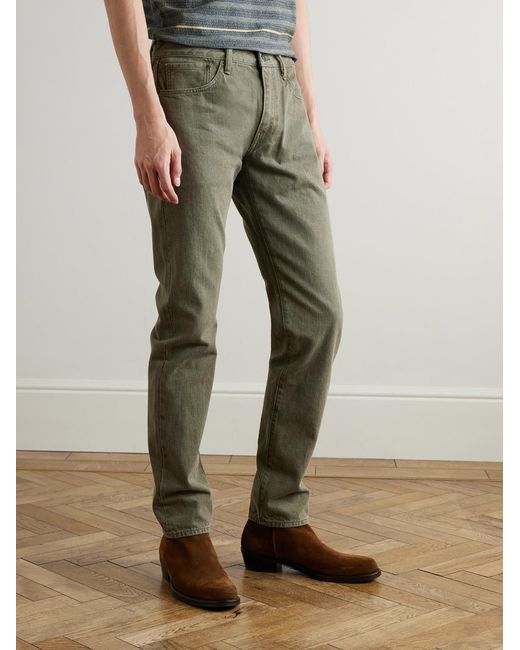 RRL Green Slim-Fit Jeans for men