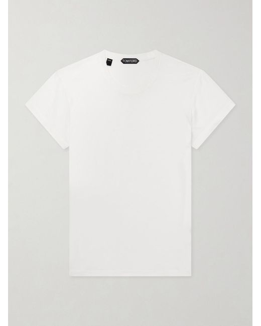 Tom Ford White Cotton-Jersey T-Shirt for men