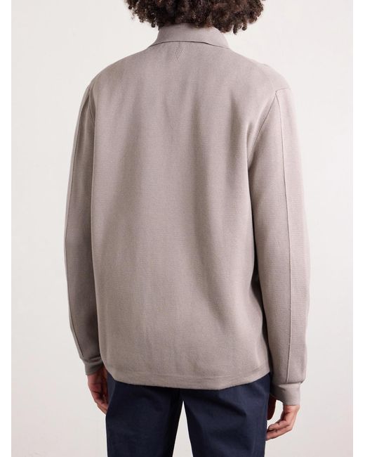 Canali Natural Cotton And Modal-blend Zip-up Cardigan for men