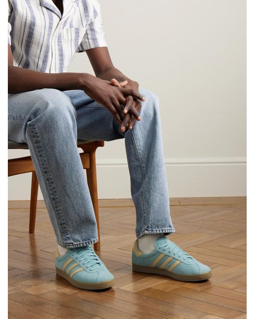 Adidas Originals Gazelle 85 Sneakers aus Veloursleder mit Lederbesatz in Blue für Herren