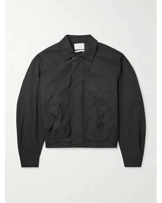 Amomento Black Padded Cotton-blend Twill Jacket for men