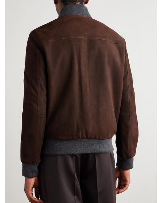 Bomber di Brioni in Brown da Uomo