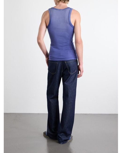 Acne Purple Eitch U Sunkissed Ribbed Jersey Tank Top for men