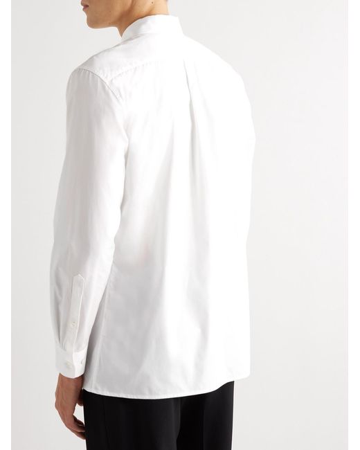 Gabriela Hearst White Nicolas Slim-Fit Cotton-Poplin Shirt for men