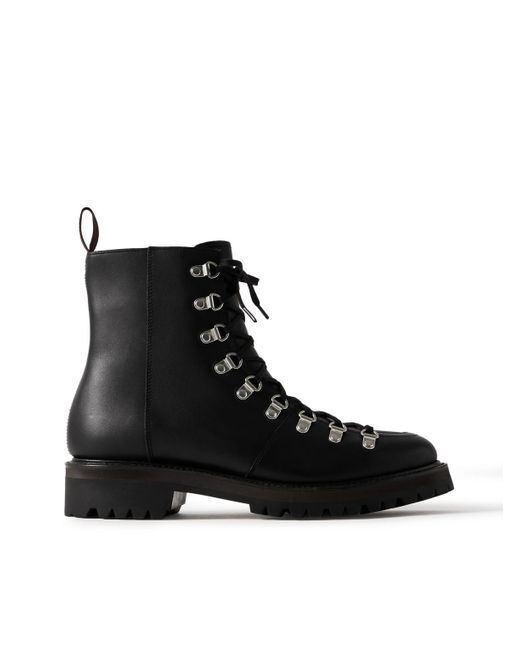 GRENSON Black Brady Welted Waterproof Leather Boots for men
