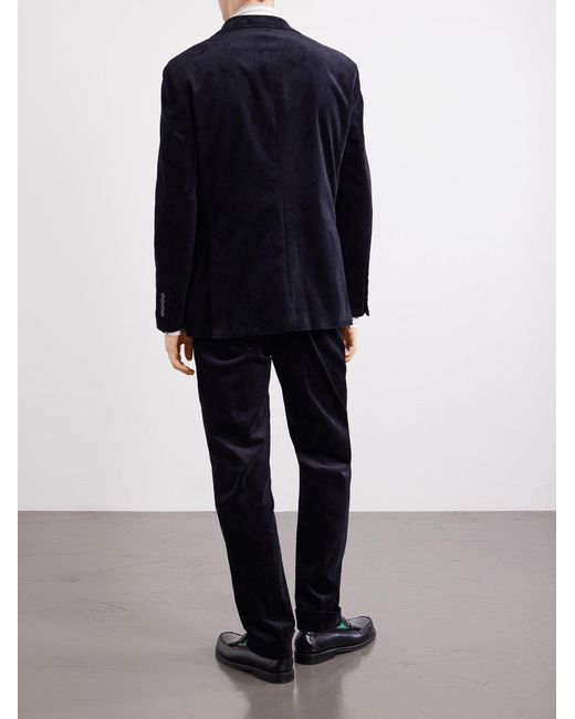 Polo Ralph Lauren Blue Cotton-Blend Corduroy Suit Jacket for men