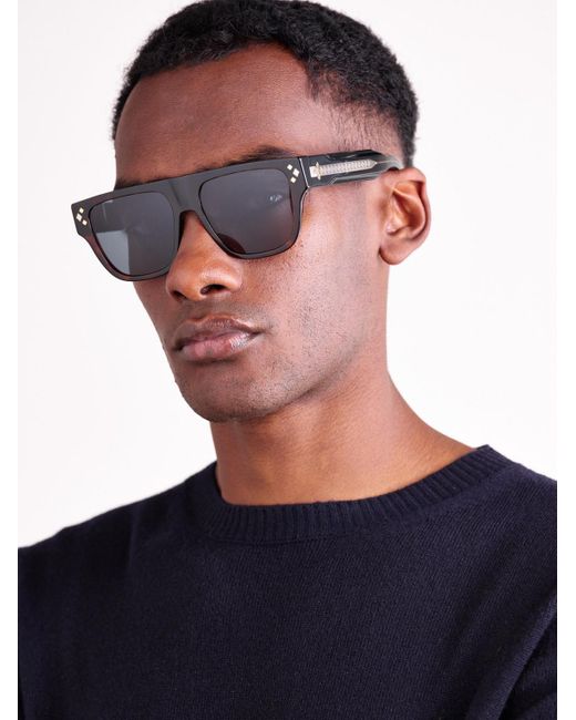 Dior Blue Cd Diamond S6I Havana Square Acetate Sunglasses for men