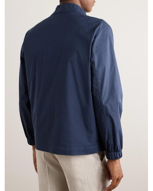 Kingsman Blue Cotton-blend Blouson Jacket for men