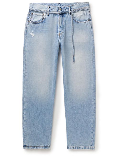 Acne Blue 1991 Wide-leg Belted Organic Jeans for men