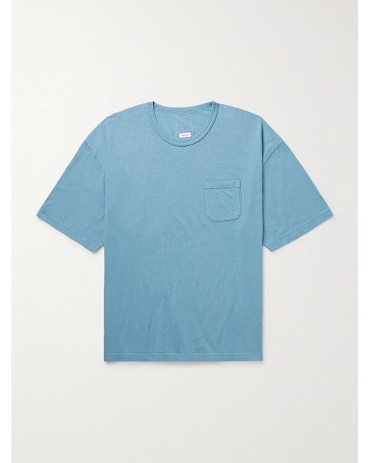 Ex Jumbo Cotton-Blend Jersey T-Shirt di Visvim in Blue da Uomo