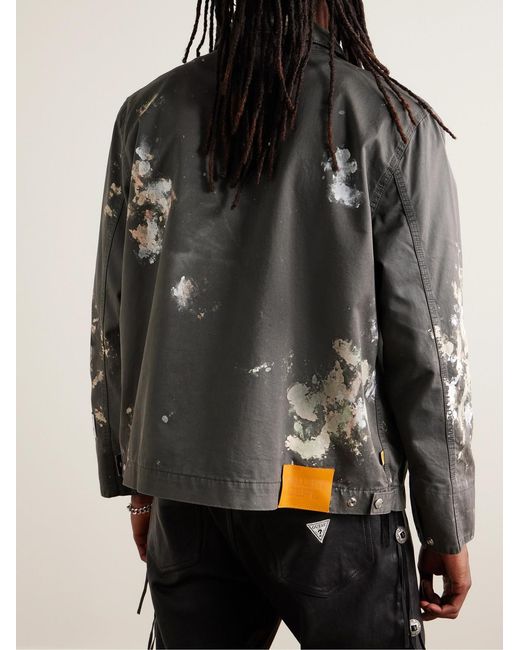 GALLERY DEPT. Black Montecito Paint-Splattered Cotton-Twill Jacket for men