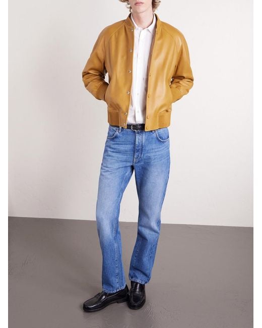 Givenchy Brown Leather Blouson Jacket for men