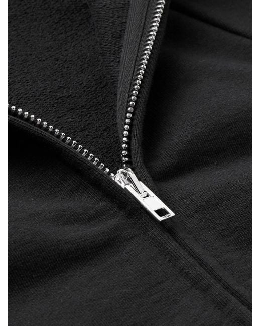 Vetements Black Logo-embroidered Cotton-blend Jersey Hoodie for men
