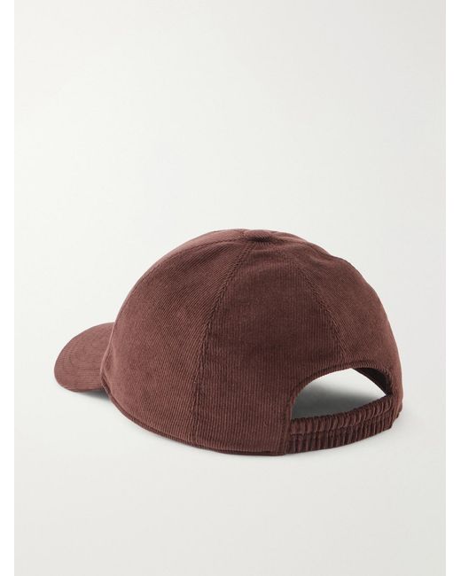 James Purdey & Sons Brown Logo-embroidered Cotton-corduroy Baseball Cap for men