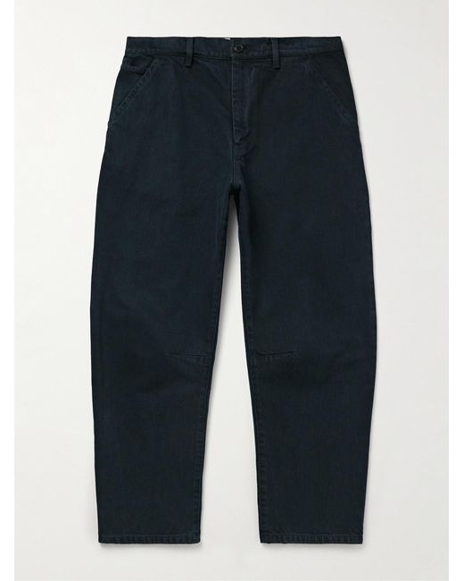 Nili Lotan Blue Emir Straight-Leg Cotton-Blend Twill Trousers for men
