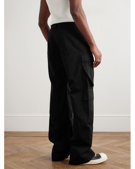 Rick Owens Black Straight-Leg Cargo Jeans for men