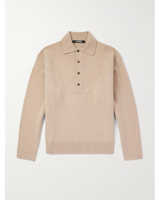 Jacquemus Natural La Maille Vareuse Pallone Wool And Cashmere-blend Sweater for men
