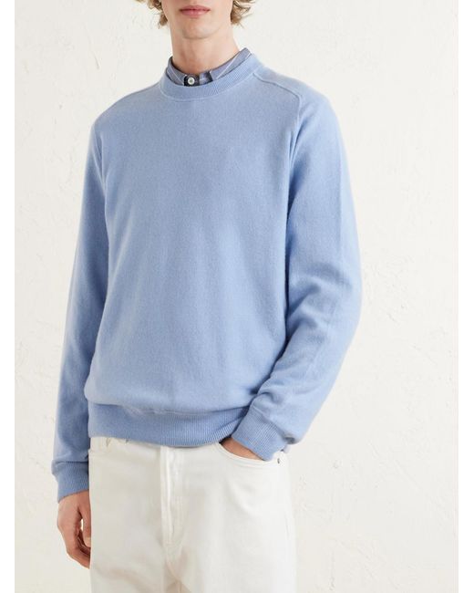 Massimo Alba Blue Cashmere Sweater for men