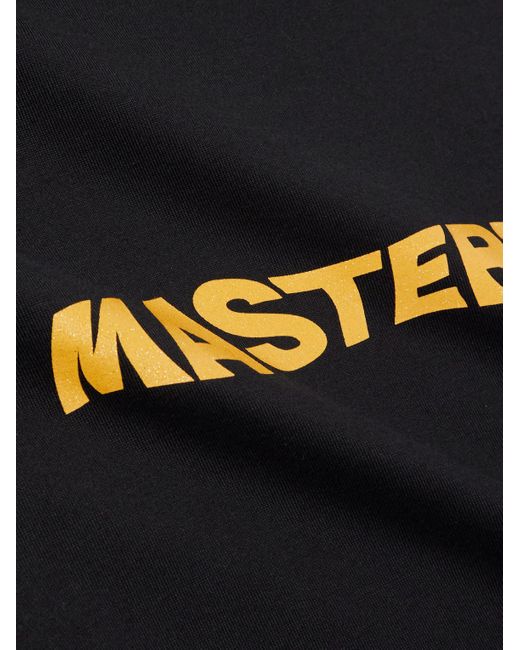 MASTERMIND WORLD Black Logo-print Cotton-jersey T-shirt for men