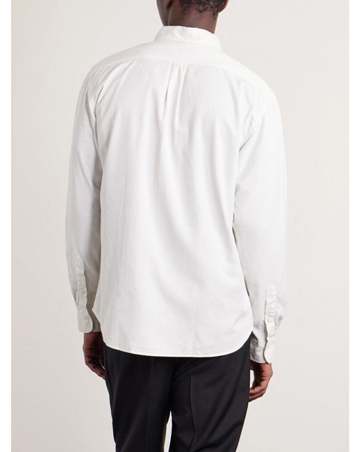 Hartford Natural Pitt Button-Down Collar Tencel Lyocell, Cotton And Linen-Blend Shirt for men