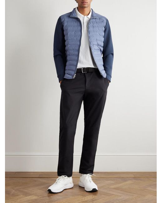 Peter Millar Blue Winsome Hybrid Tech-Jersey And Quilted Shell Jacket for men