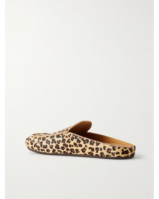 VINNY'S White Donnie Leopard-print Pony Hair Loafers for men