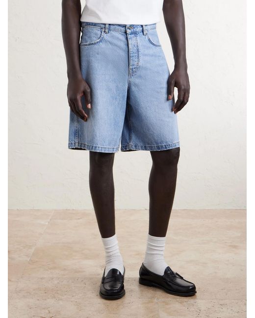 Givenchy Blue Straight-Leg Denim Shorts for men
