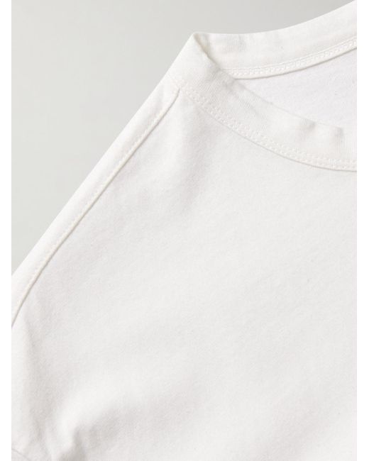 Officine Generale Benny T-Shirt aus Baumwoll-Jersey in White für Herren