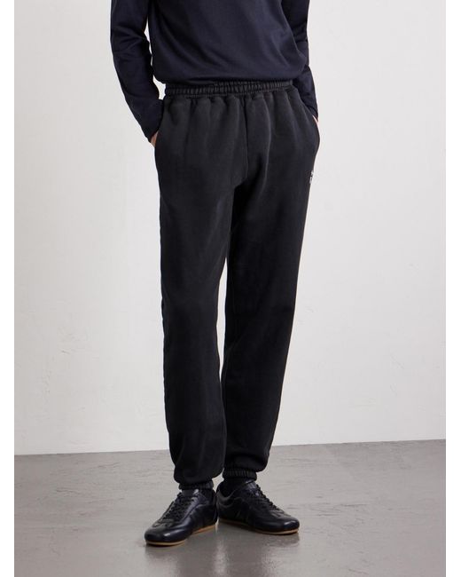 CHERRY LA Blue Tapered Logo-embroidered Cotton-jersey Sweatpants for men