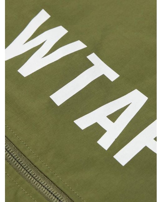 Giacca in nylon Pertex® con logo di (w)taps in Green da Uomo