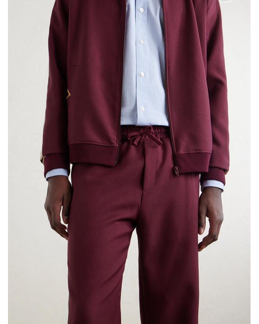 Valentino Garavani Red Vgold Striped Drill Sweatpants for men