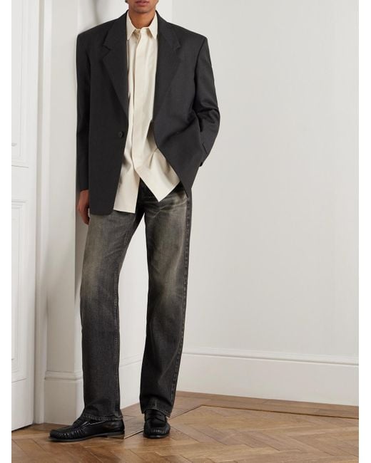 Fear Of God Gray Straight-Leg Logo-Appliquéd Jeans for men