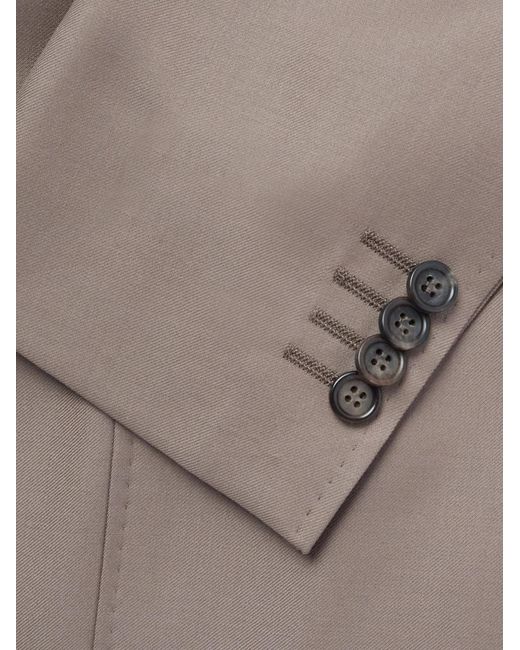 Canali Brown Kei Wool Suit Jacket for men
