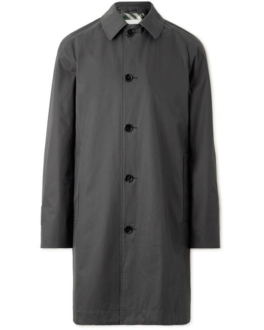 Burberry Gray Oversized Cotton-gabardine Car Coat for men
