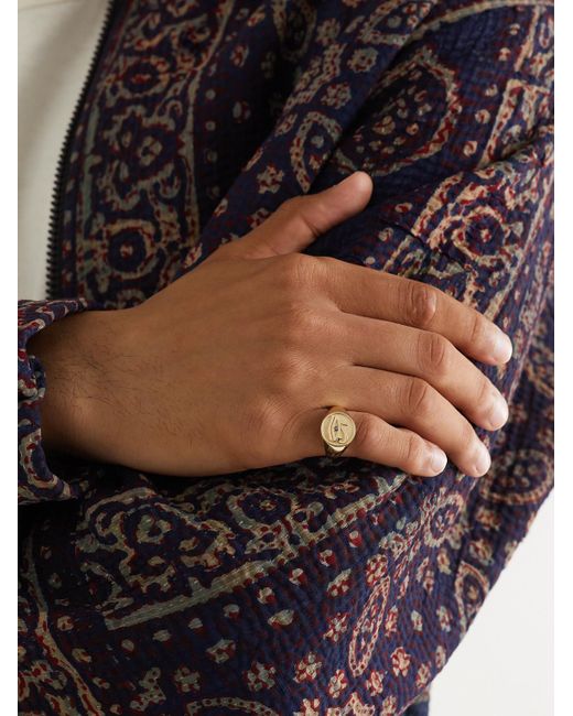Jacquie Aiche Black Eye Of Horus Diamond Signet Ring for men