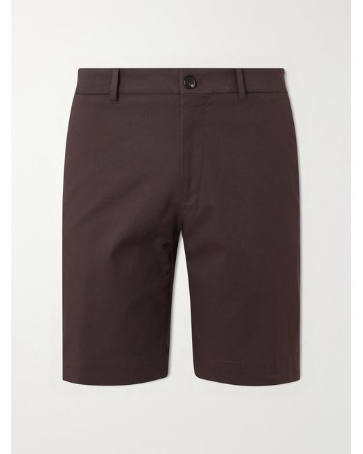 Slowear Brown Slim-Fit Cotton-Blend Gabardine Chino Shorts for men