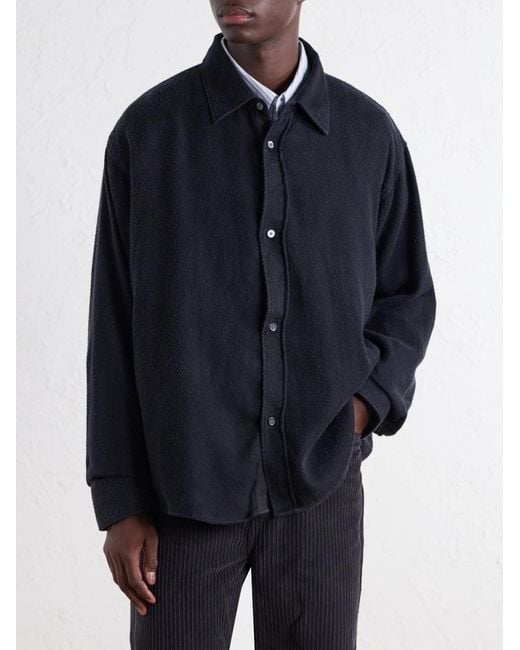 mfpen Blue Garden Brushed Lyocell Overshirt for men